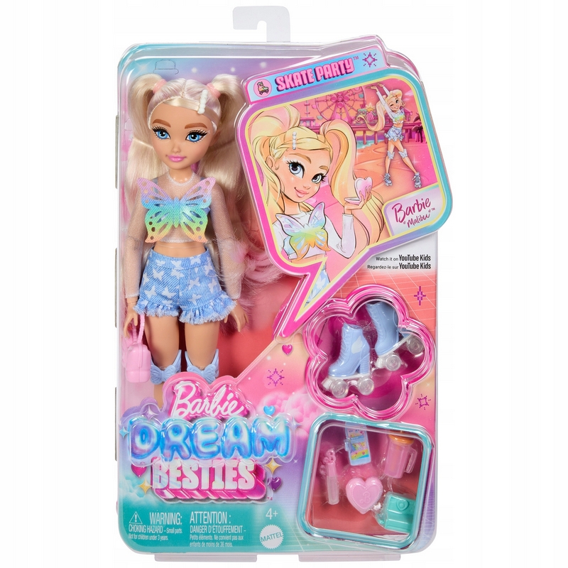 Barbie Dream Besties Malibu - bábika na kolieskových korčuliach